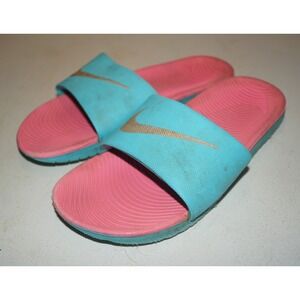 Nike Slip On Slide Sandal Pink Blue Kawa U74